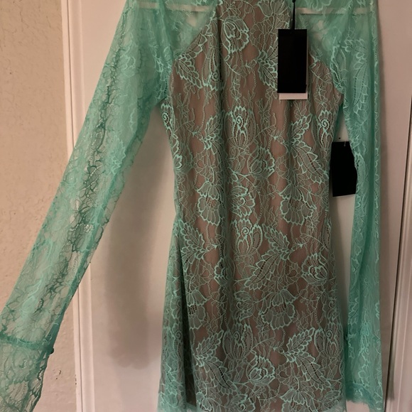 Aqua Lace dress by Retrofete - Picture 7 of 10